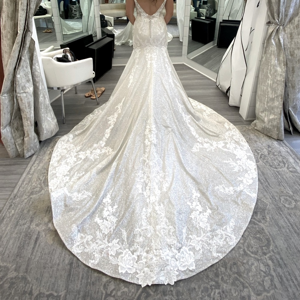 Gorgeous Glitter Fit and Flare Wedding Gown (Unused)